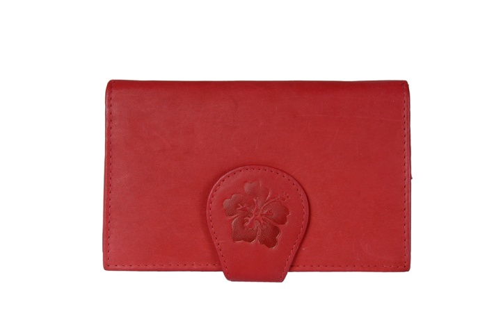 detail kožená dámská peněženka