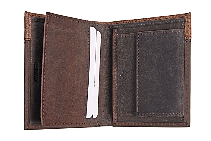 detail Kožená peněženka vysoká malá