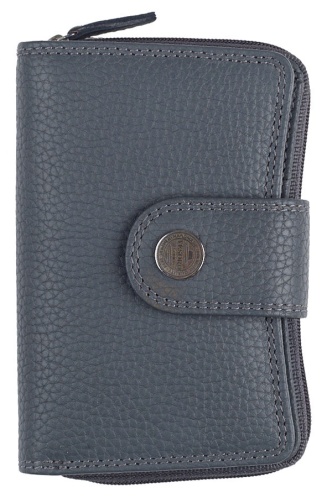 Kožená dámská peněženka s upínkou na zip