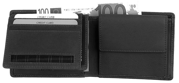 detail kožená pánská peněženka široká