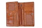 náhled Kožená peněženka, kůže + textil, cvočky
