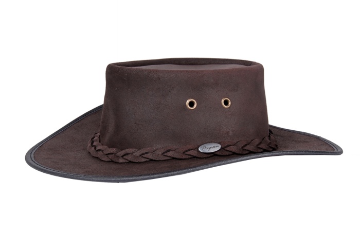 detail Kožený klobouk