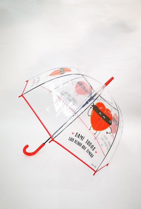 detail Průhledný holový deštník