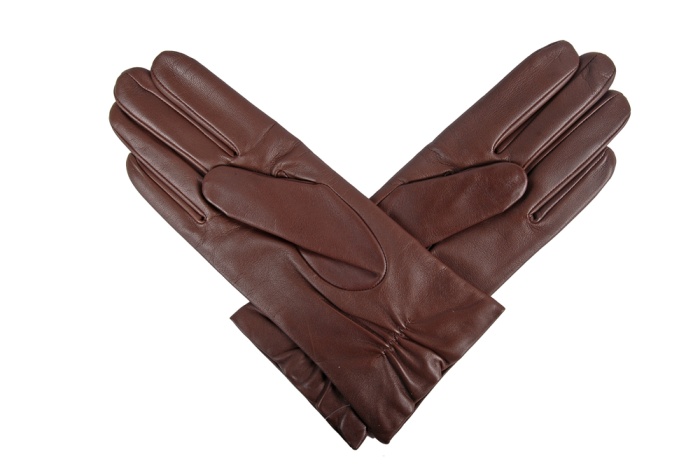 detail kožené dámské rukavice