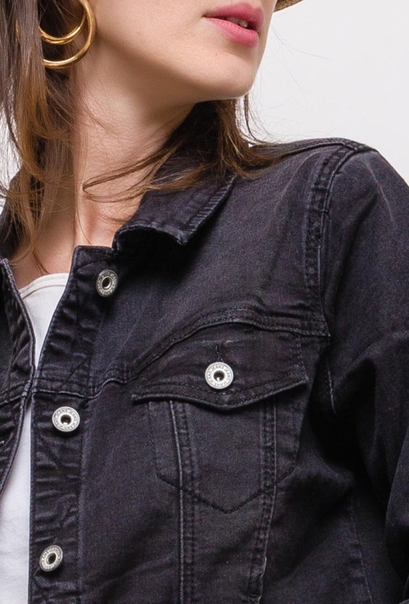 detail Jeansová bunda