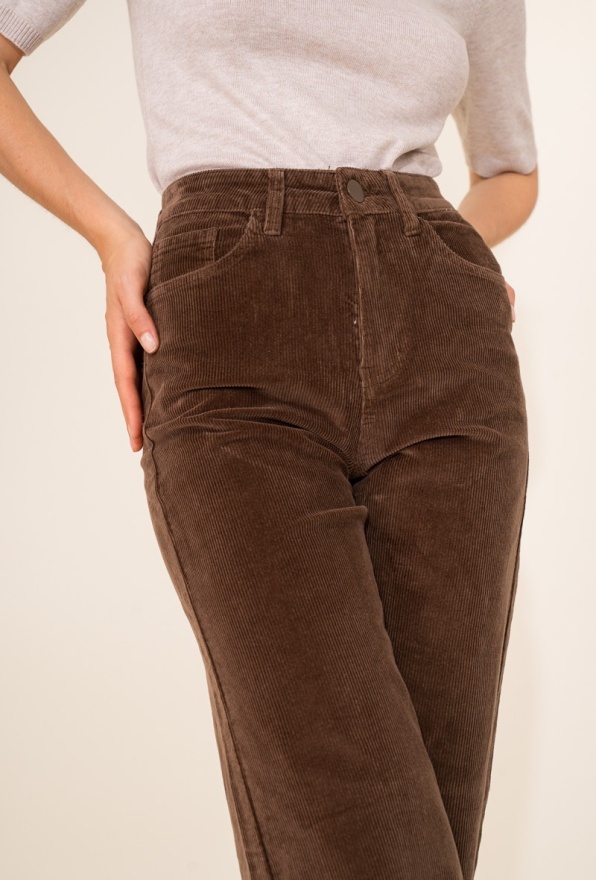 detail Dámské manšestrové kalhoty