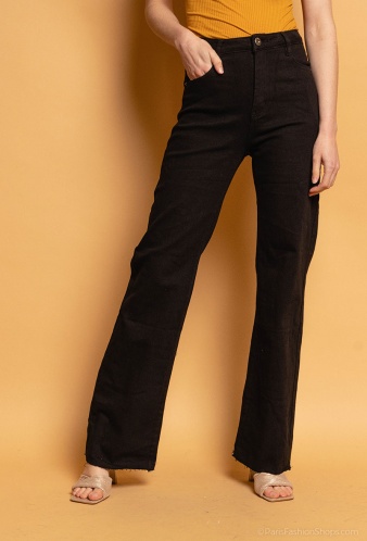 Široké dámské džíny s vysokým sedem
