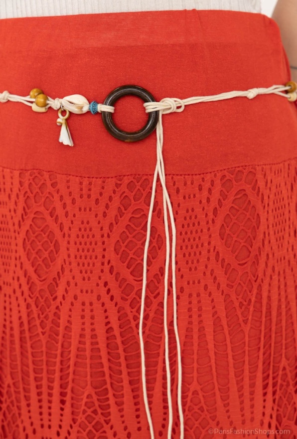 detail Dlouhá letní sukně