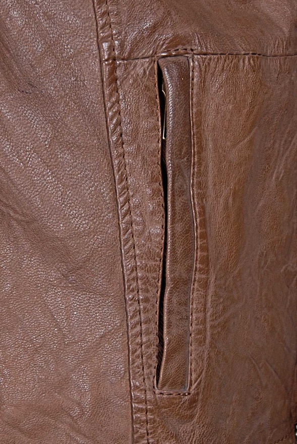 detail Kožená pánská bunda RETRO