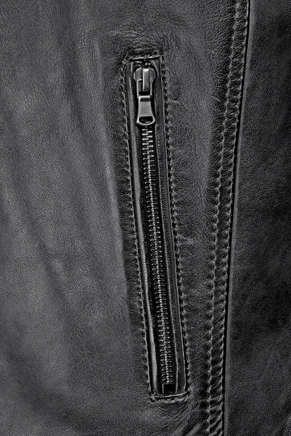 detail Pánská kožená bunda, VĚTŠÍ VELIKOST