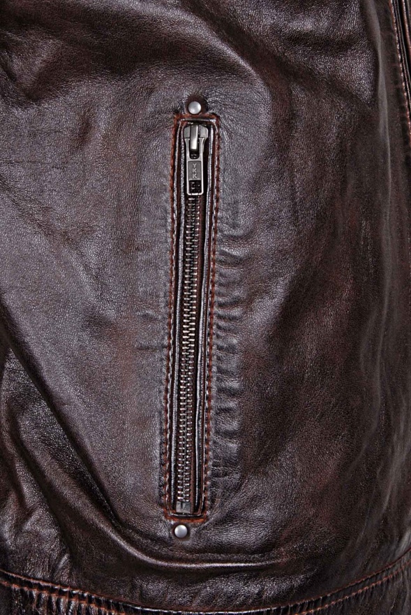 detail Pánská kožená bunda