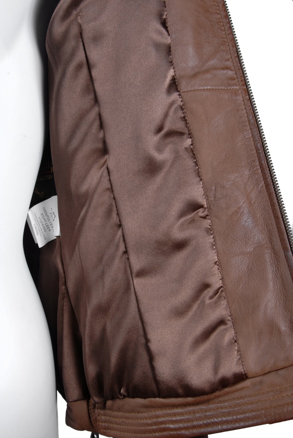 detail Dámská kožená bunda