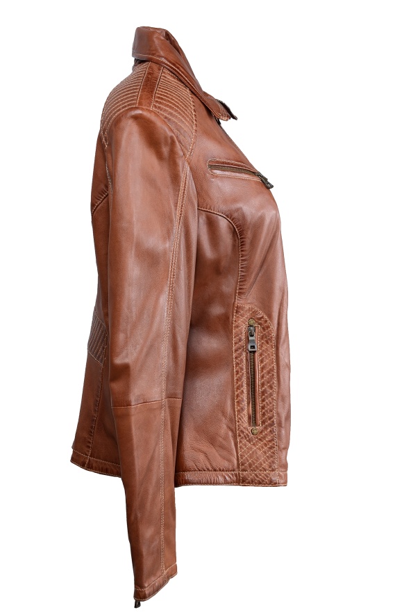 detail kožená bunda dámská