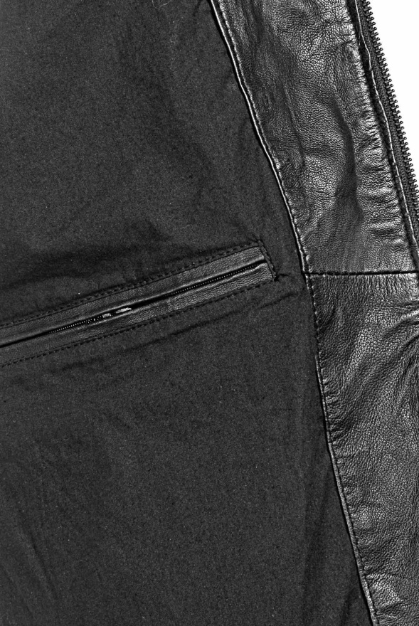 detail kožená pánská bunda - náplety