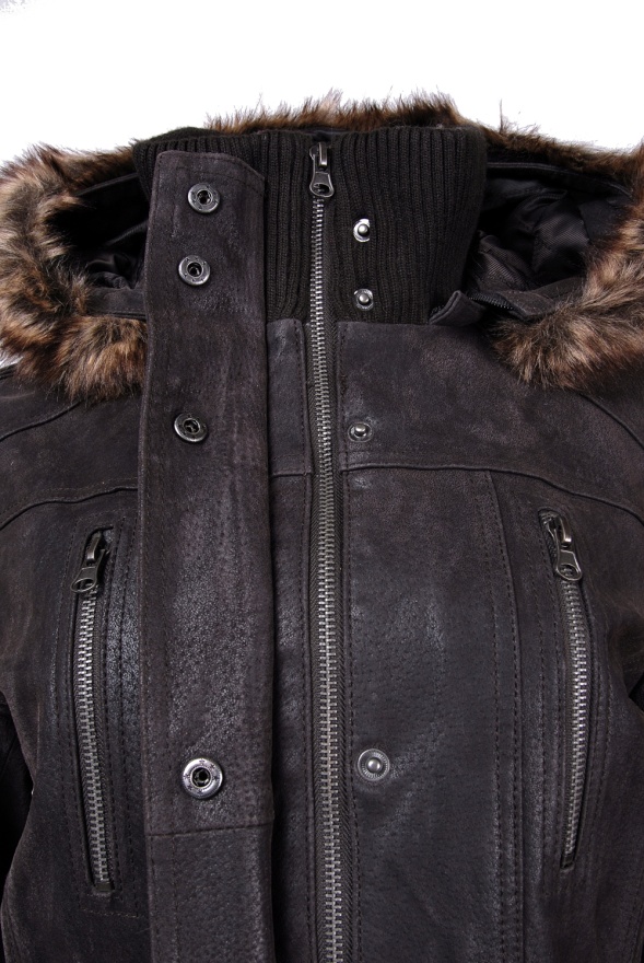 detail kožený d.kabátek