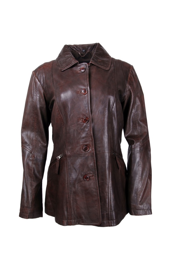 detail kožený kabátek