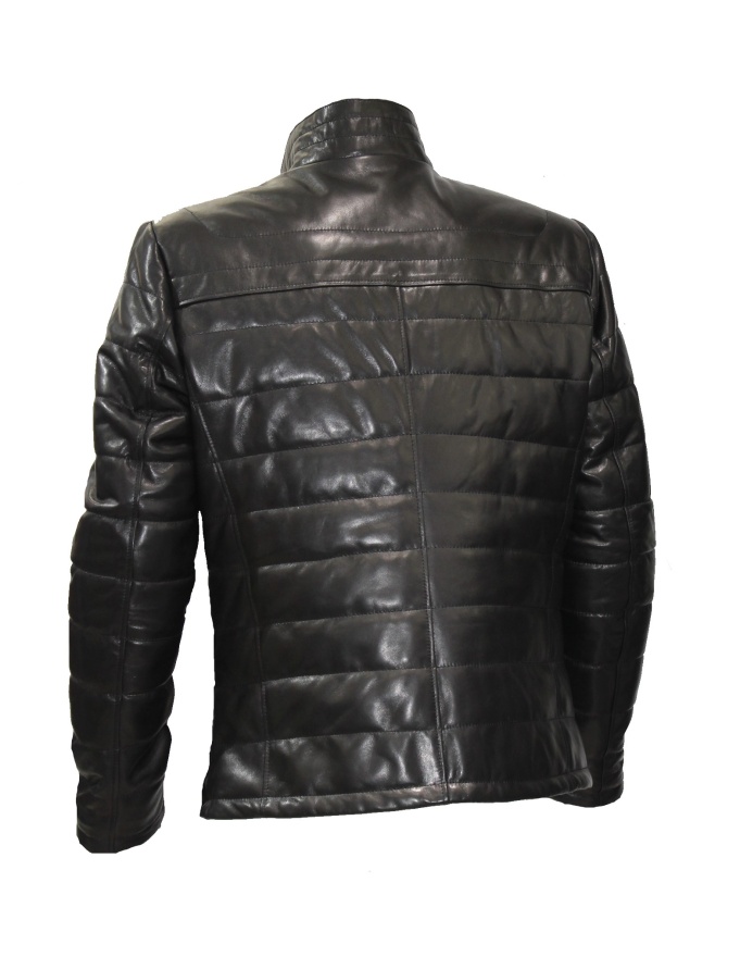 detail Pánská zimní kožená bunda
