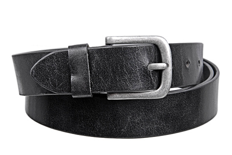 Kožený opasek, nadměrná délka, šířka 4 cm