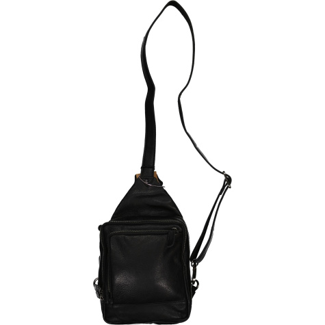 Kožený bodybag, popruh textil