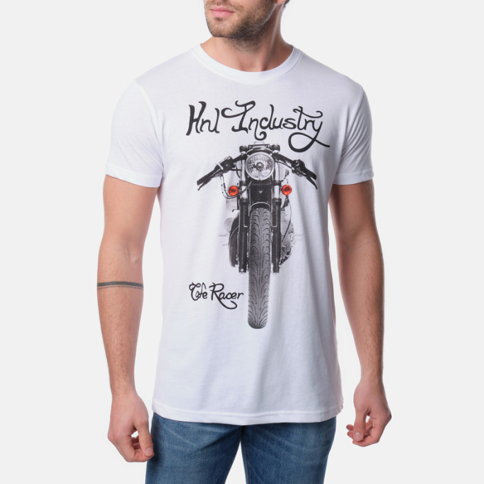 detail Pánské triko krátký rukáv, potisk moto