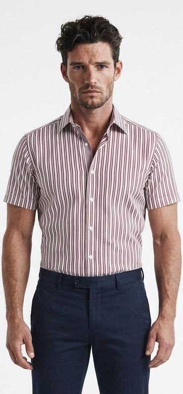 detail Pánská košile SLIM FIT kr. rukáv
