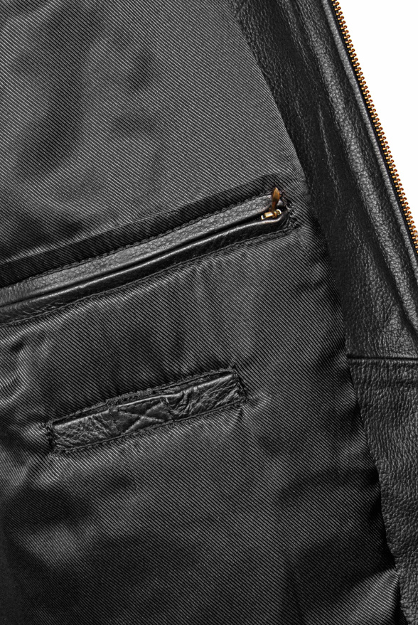 detail Pánská bunda z hovězí kůže
