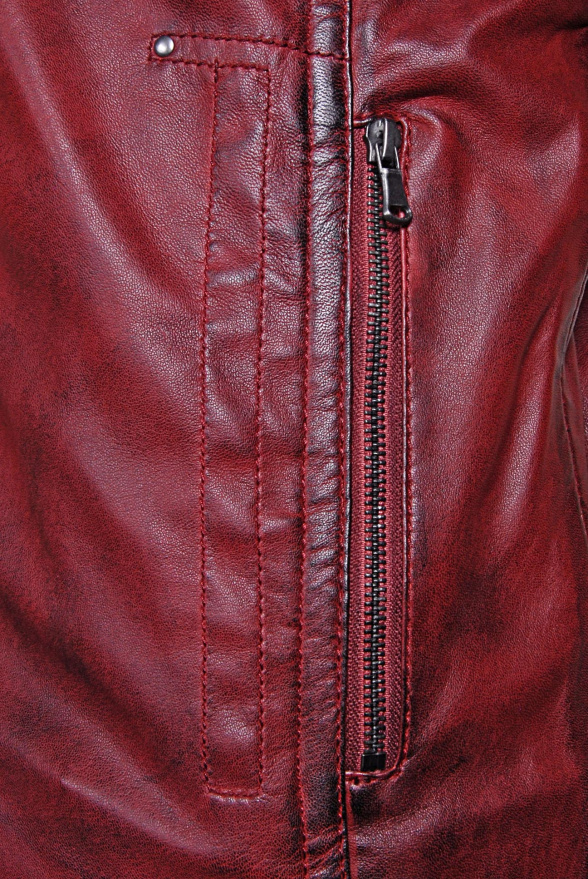 detail Kožená pánská bunda, VĚTŠÍ VELIKOST