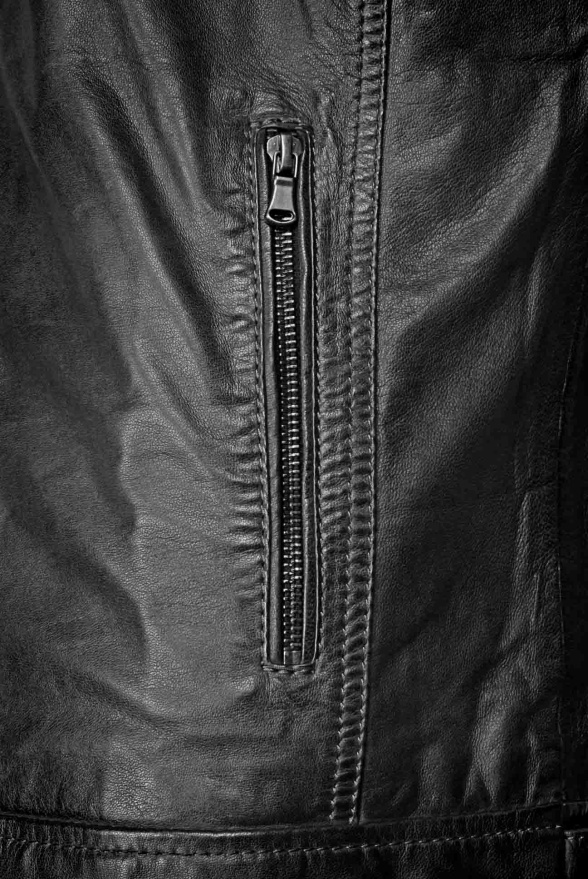 detail Pánská kožená bunda, VĚTŠÍ VELIKOST