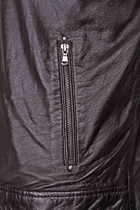 detail Kožená pánská bunda, VĚTŠÍ VELIKOST