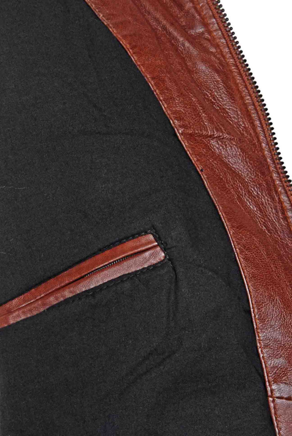 detail Pánská kožená bunda