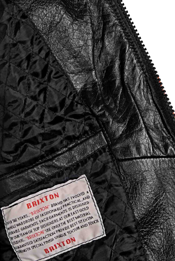 detail Kožená bunda BRIXTON
