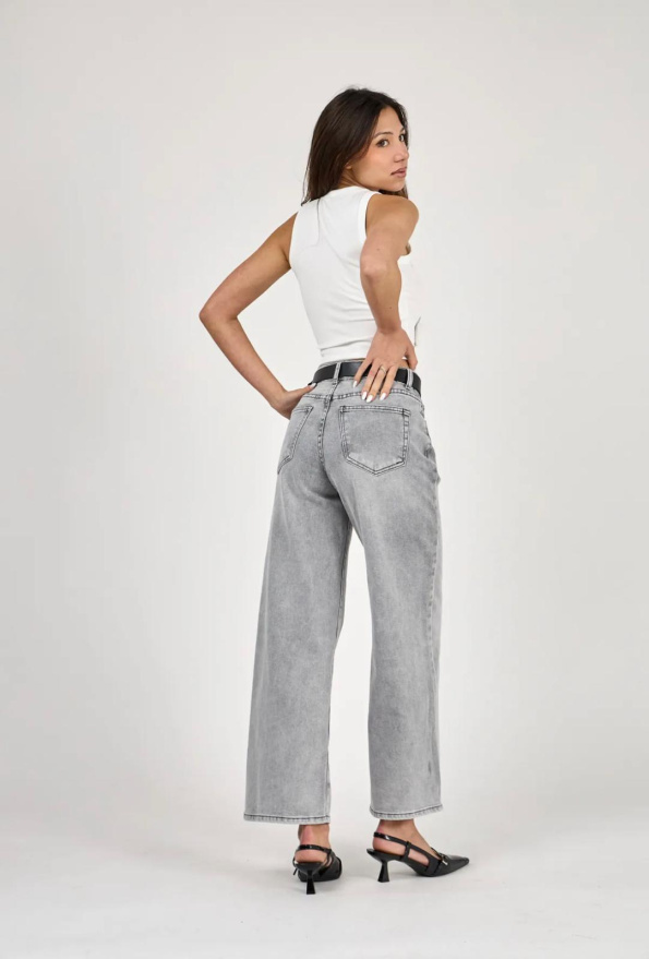 detail Dámské CULOTTE džíny s opaskem