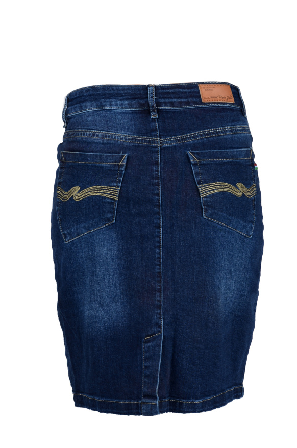 detail Papion sukně jeans