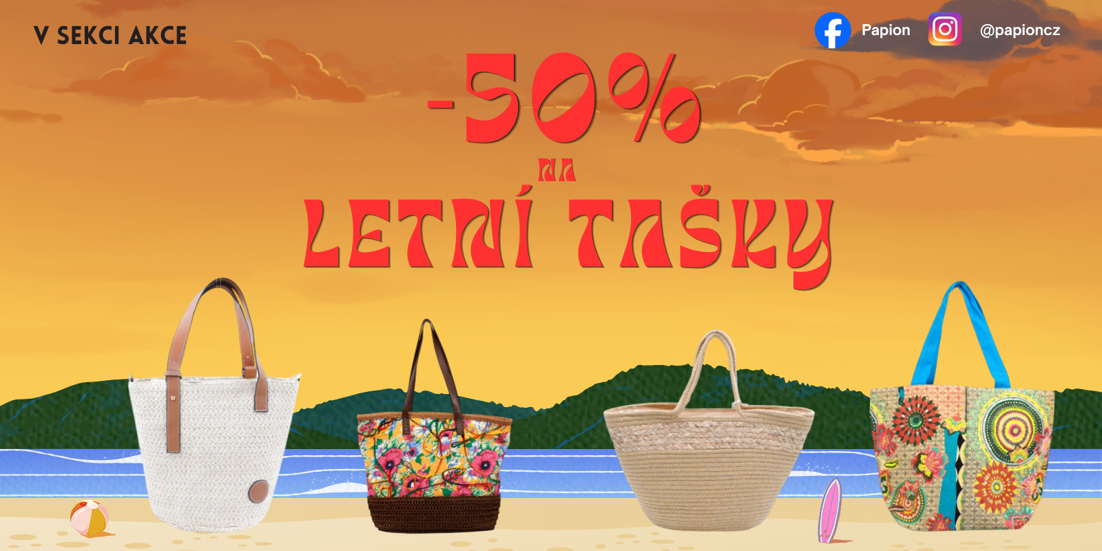 Letní tašky za půlku ceny!