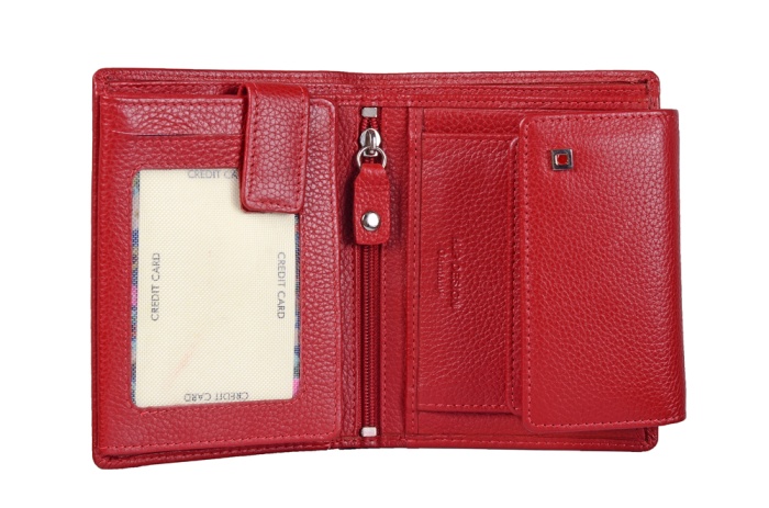 detail kožená peněženka klop.