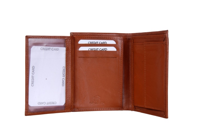 detail kožená peněženka