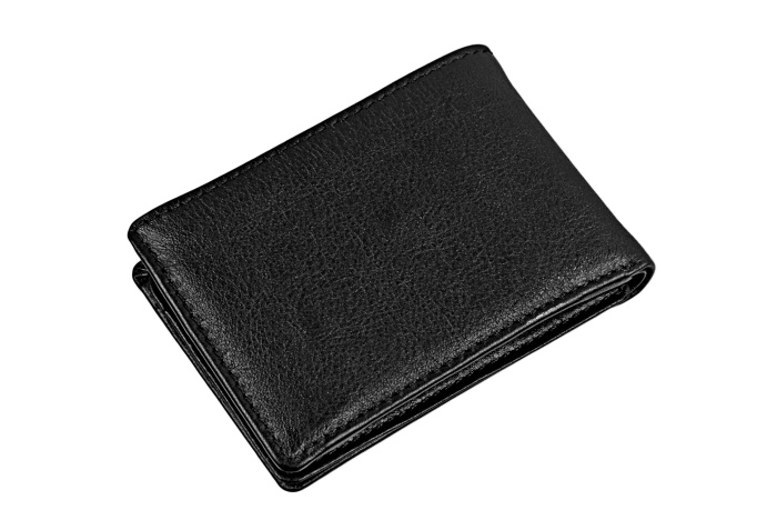 detail Kožená mini peněženka
