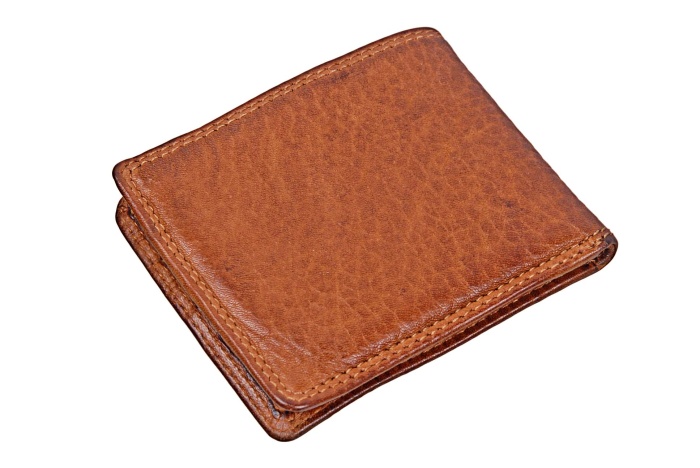 detail Kožená peněženka široká, bez kapsy na drobné