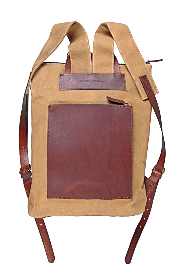 detail Textilní batoh s koženými doplňky LA PAZ CV