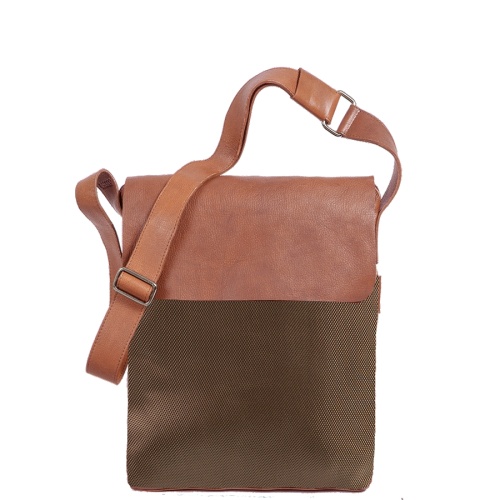 Textilní batoh s koženými doplňky SANTOS M C
