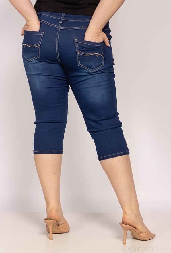 detail jeansové kraťasy