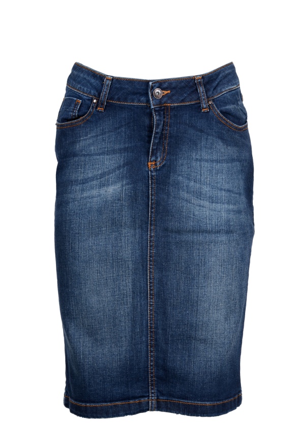 detail jeans sukně delší