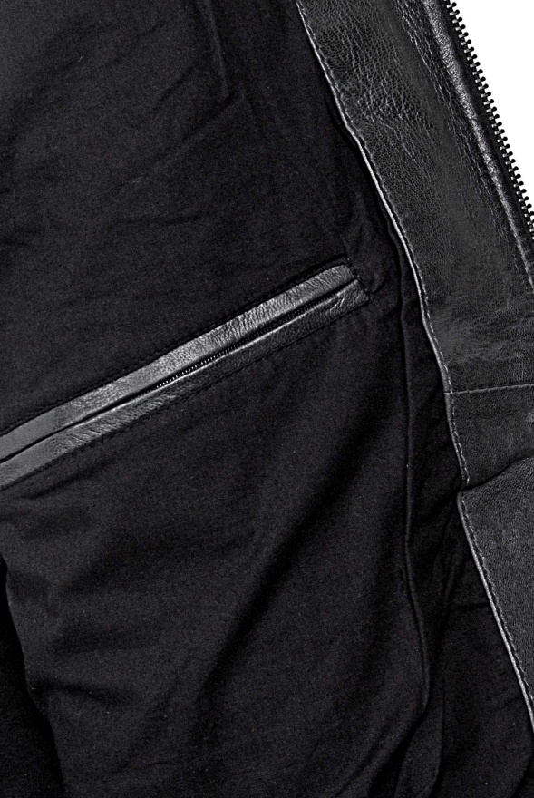detail Kožená pánská bunda, větší velikost
