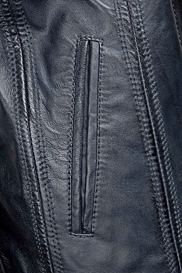 detail kožená bunda