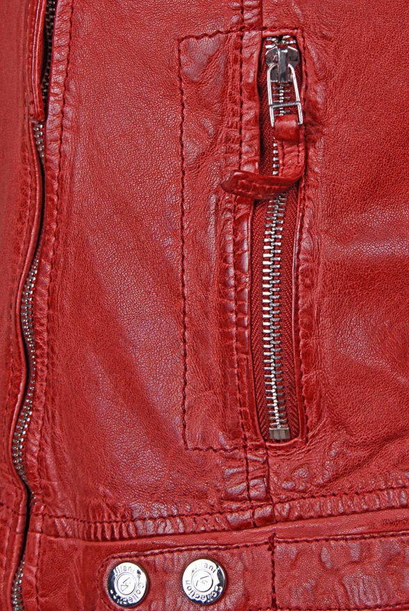 detail Kožená dámská bunda