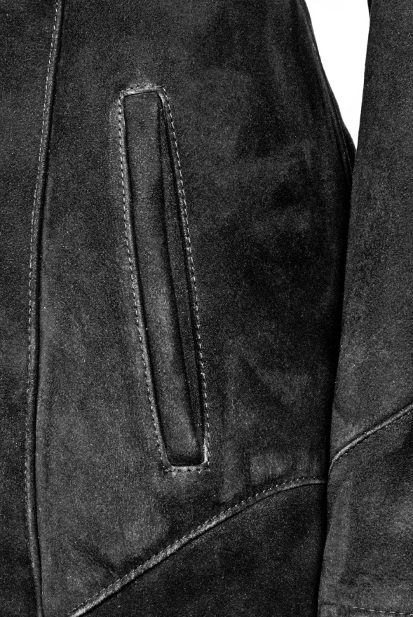 detail kabátek s pravým beránkem