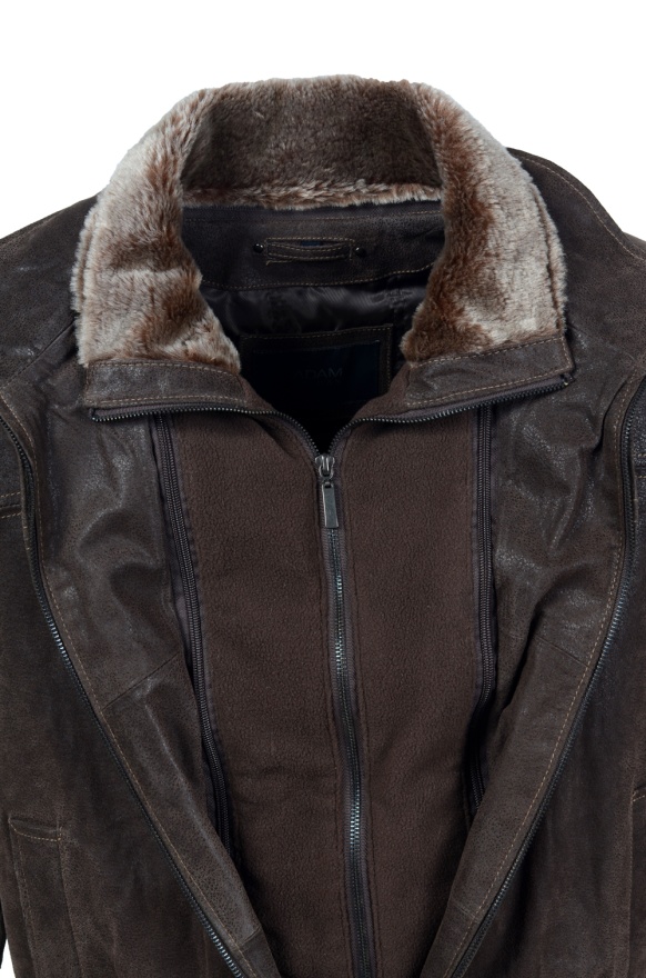 detail kožená bunda s odepínací légou