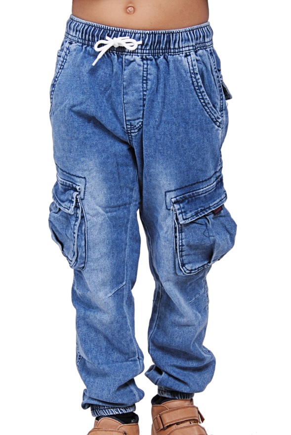 detail Dětské jeansové kapsáče do gumy